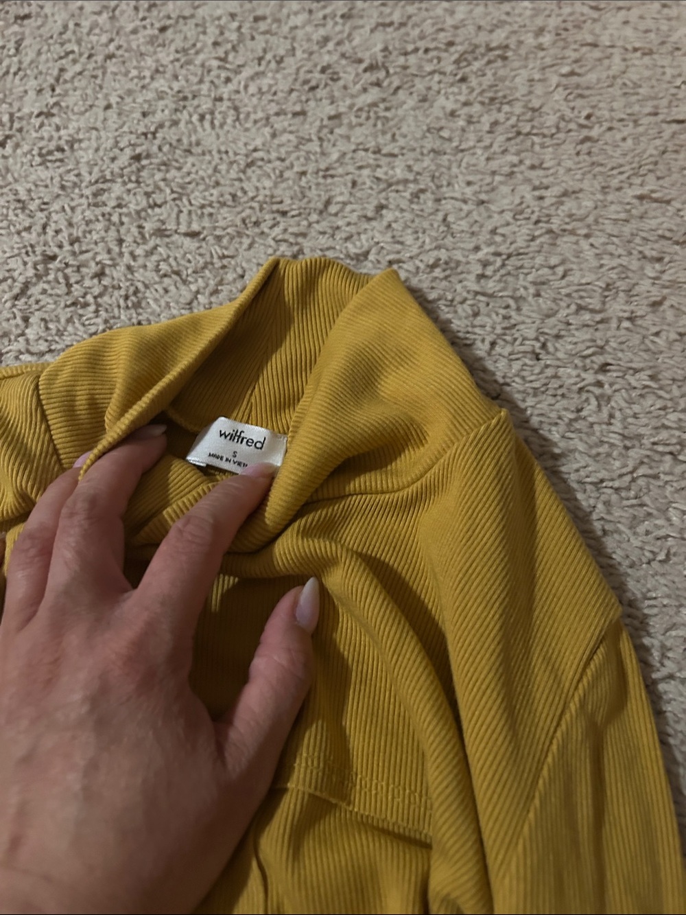 Wilfred Ribbed Golden Yellow Top